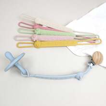 Pacifier Clip Silicone Pacifier Leash, Cat Style, One-Piece Pacifier Clip, Stroller & Crib Hanging Strap, No Clips - Multicolor - View 7