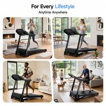 YPOO Folding Treadmill For Home Use, Walking Pad With Auto Incline Up To 15%, 8 MPH Running Speed, Auto-Folding Compact Design, 300 LB Weight Capacity, Under Desk Treadmill For Small Spaces - 查看 2