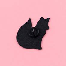 Cute Cartoon Animals Fox Enamel Pin Colorful Cats Brooch Pins Lapel Pin Badge On Backpack Clothing Accessories Jewelry Friends Gifts - Black - View 6
