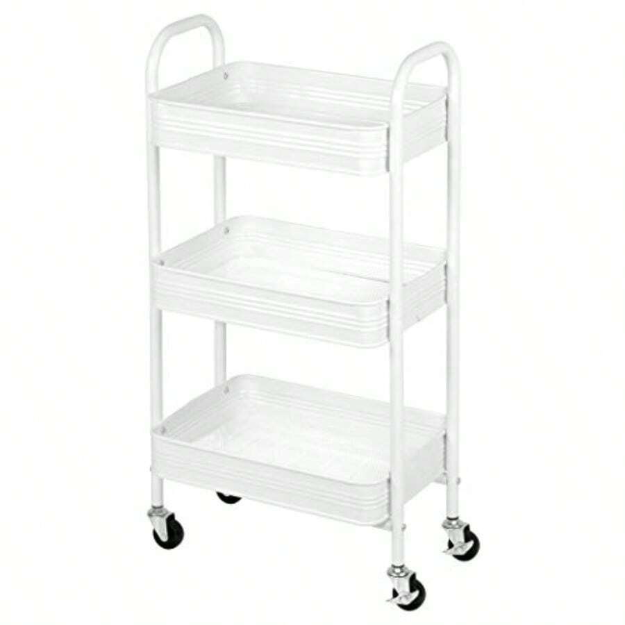 carrito organizadorEast Bank Designs Carrito de 3 Niveles Blanco 1 - Blanco - Ver 1
