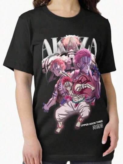 Mens Tshirts Shirts Men's Pure Cotton T-Shirt Casual Short Sleeve Round Neck Top Anime Bootleg Tee Akaza Demon Slayers Japanese Anime Cartoon T Shirts Unisex Cotton Short Sleeve O-Neck Summer Top Tee Men & Women Graphic Tees T-Shirts Printed Funny T-Shirt 100% Cotton Suitable For All Seasons Loose Fit, Suitable For Daily Gatherings Men's Pure Cotton T-Shirt Effortless Styling, Showcase Your Unique Style Men's Fashion Print Casual T-Shirt Casual Summer T-Shirt, Comfortable Outdoor Casual Wear