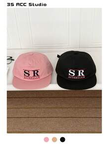 Embroidered Letter English Pattern Flat Brim Wide Brim Baseball Cap, Spring/Summer Outing, Face-Slimming, Hip-Hop, Sun-Shading Cap, Men, Skater Hippie Chicks Style - Multicolor - View 16