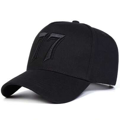 1 pieza Gorra de camionero 77 para hombres, gorra de béisbol personalizada con número bordado, gorra de moda urbana de 5 paneles, gorra casual con protección solar para primavera, otoño, viajes y vacaciones en la playa