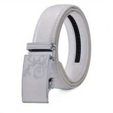 1 Men's Waist Belt, Fashionable, Durable,Classic, High-End Men's Formal Belt, White Suitable For Casual Gatherings, Workplace Dressing, Outdoor Leisure Shopping And Photography, Valentine's Day/Labor Day/Halloween/Christmas Gifts - 白色 - 查看 3