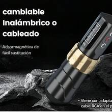 Máquina Para Tatuaje Profesional Rotativa Tipo 2 Baterías - Negro - Ver 7