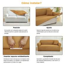 6 Piezas Fundas para Sillones Sala Universales de Seda de Leche(3 Fundas +3 Fundas de Cojín)Protector de Muebles,Ajuste Perfecto Cubre Sillones para Sala, Antimanchas y Antiarañazos Ideal para Hogares con Mascotas Decoración de Cuarto Sala-Café - Café integral - Ver 5