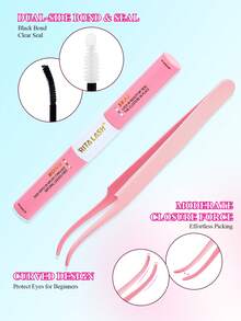 RITALASH 580pcs Eyelash Extension Kit, Includes Adhesive And Sealant, 6 Styles, Fluffy & Soft Lash Extension Set, 30D/40D/50D/60D/80D/100D D-Curl Natural DIY Individual Lash Cluster Set, Suitable For Beginners - Black - View 7