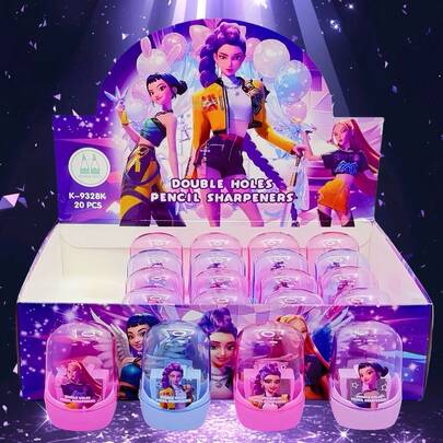 4件套 K-POP 2026 新款文化创意周边产品，自动削笔器，艺术绘画专用削笔器，节日礼物，日常礼品配件（包装款式随机）