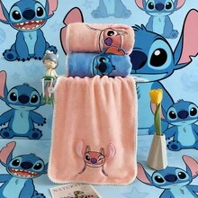1pc/2pcs Set Stitch Towel Set, Stitch Bath Towel Set, Angel Bath Towel Set, Cute Stitch Bath Towel Set, Embroidered Stitch Towel, Super Soft Bath Towel Set, Gentle Skin-Friendly Bath Towel, Super Absorbent Quick-Dry Bath Towel - Multicolor - View 9