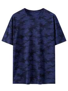 3件装男士凉感短袖T恤（黑色+藏青色+深绿色） - 黑色 - 查看 4