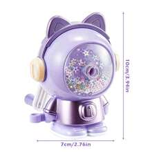 Sacapuntas de lápiz con diseño de oso de dibujos animados que entra automáticamente el lápiz, anti-atascamiento, accionado a mano, regalo para estudiantes - Multicolor - Ver 5