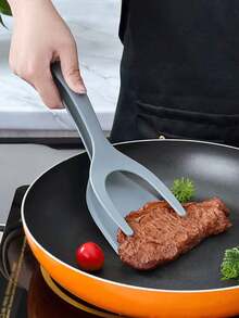 2-In-1 Silicone Spatula And Tongs - Egg Flipper, Multifunctional Kitchen Cooking Tool For Frying Eggs, Pancakes, Toast And Omelets, Kitchen Utensils - Double-handled Shovel In Multiple Colors - View 3