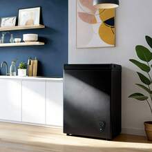 WANAI 3.5 CU.FT. Chest Freezer With Removable Basket And Bottom Defrost, Water Drain Freestanding Top Open Door, Deep MINI Freezer With Adjustable 7 Themostat For Home/Apartment - US B Type Plug(110-127V) - View 9