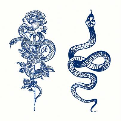 6pcs/Set Temporary Tattoo Stickers, Waterproof Couple Arm Tattoo Stickers