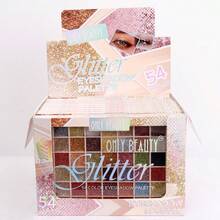 54 Colores de Sombra de Ojos - La Rutina Usual con Maquillaje de Escenario Metálico Brillante, Color Duradero, Una Ocasión Más, Sombra de Ojos Nihong, Brillo Metálico Brillante que No Se Caen del Maquillaje. - 1 paleta de sombras de ojos / 54 colores - Ver 4