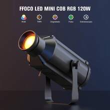 Mini focos de escenario RGB COB de 120 W, enfoque manual, control de zoom, luces de discoteca activadas por sonido DMX512 para DJ, espectáculos, escenarios, eventos, bodas, conciertos y bailes. - Tipo de Enchufe A USA (110-127V) - Ver 3