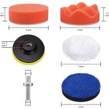 12pcs/Set Car Polishing & Waxing 3-Inch Sponge Wool Pad, Towel Pad, Car Detailing Sponge Rubber Polishing Pad - Polishing Sponge - View 2