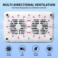 LIMEGIRL 10-Filter Dual Fan Professional Nail Dust Collector, Strong Suction To Absorb Dust, Suitable For Nail Salons And Home Use Dust Protection - White - View 6