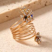 1 pieza Anillo de primavera con flor de perla exagerada y de moda - Amarillo Oro - Ver 10