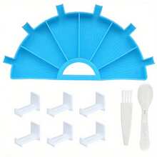 6件套网格调色盘钻石画托盘套装，大容量钻盘，钻石画笔，美甲串珠盘，十字绣，钻石画，新款多功能翻转钻石托盘，DIY点钻笔，钻石收纳托盘，钻石刺绣屏风，钻石托盘工具 - Multicolor - 查看 10