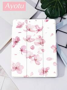 Ayotu 1pc Cherry Blossoms Pattern Tablet Case & Kindle E-Book Case Compatible With IPad 10th Generation, IPad 11/Air 4th/Air 7th/9.7 Inches, Compatible With Samsung Galaxy Tab A9 Plus, Kindle (11th Generation-2024 Release)(6 Inch), Kindle Paperwhite 12th Gen 2024, Great Holiday Gift, Stylish And Simple Pattern. - Multicolor - View 4