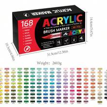 1 قطعة أقلام تحديد أكريليك 288/168/120/72/60/48/36/24/12 لون، حبر سائل بطرف ناعم، غير شفاف، مقاوم للماء، قابل للمزج، لإمدادات الرسم والغرافيتي DIY - علامات الاكريليك - مشاهدة 20
