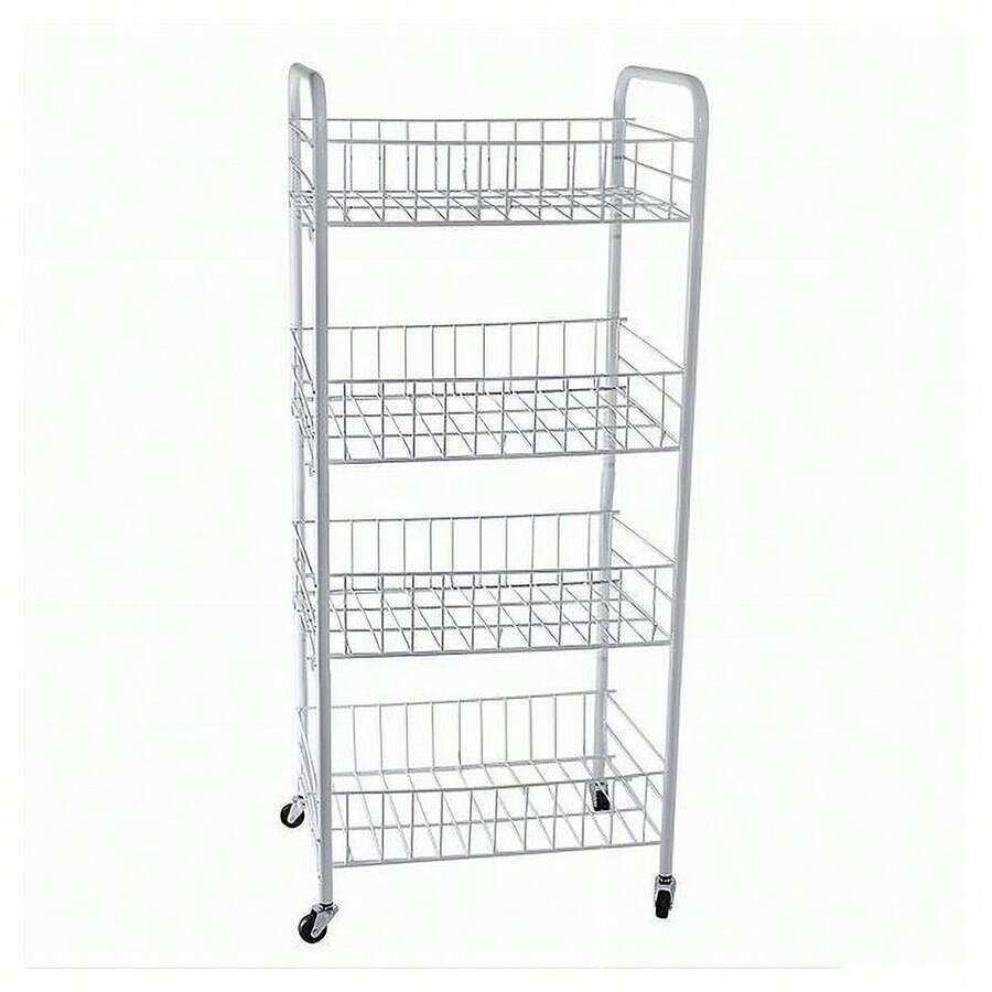 OISE ART STORE Carrello In Metallo Da Bagno Portaoggetti 4 Ripiani Porta Oggetti Con Ruote 52532 - - Multicolore - Visualizzare 1