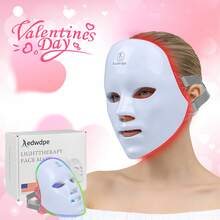 Aedwdpe LED Face Mask 7-Color Light Beauty Device, USB Rechargeable, Suitable For Daily Home Facial Use - Facial Skincare Accessory - 白色 - 查看 2
