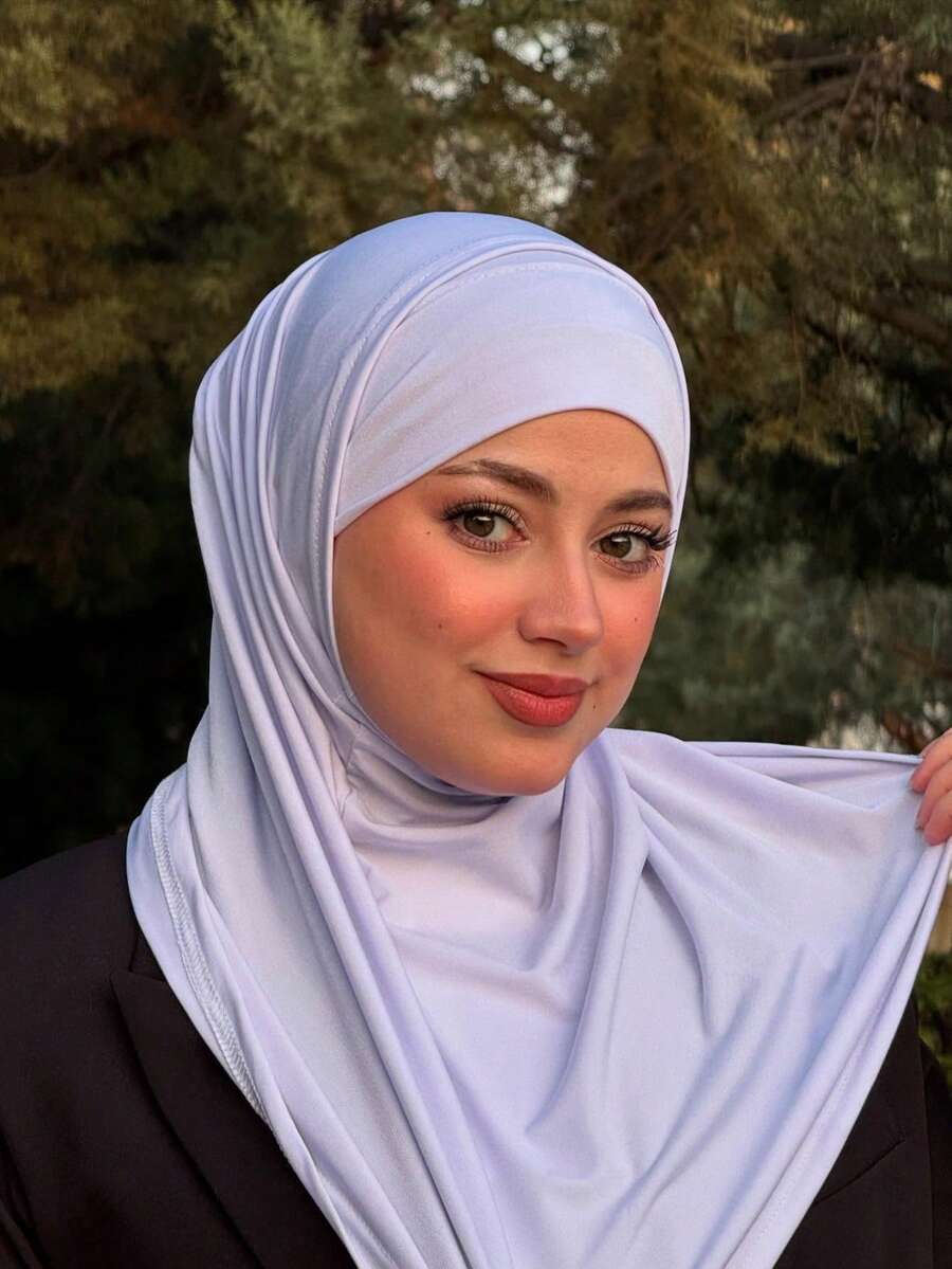 1件装女士中东阿拉伯迪拜土耳其穆斯林纯色经典简约时尚休闲优雅端庄莫代尔丝棉柔软透气头巾帽，多功能围巾头巾，适合日常生活、节日、聚会、礼拜等场合。 - turban - 查看 1