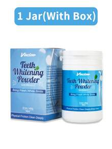 Vaclav 60克牙齿美白粉，清新薄荷味，无氟美白牙膏，不敏感，天然美白，抛光，去除牙渍，清洁牙齿，清新口气，牙膏替代品 - 白色 - 查看 14