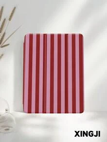 1 chiếc ốp bảo vệ máy đọc sách điện tử họa tiết sọc nâu và đỏ tía, tương thích với Kindle Paperwhite 5, iPad (A16) 11 inch thế hệ thứ 11 năm 2023, iPad 10.2 inch thế hệ thứ 10, có chức năng tự động bật/tắt màn hình, mỏng nhẹ, vừa vặn hoàn hảo để bảo vệ máy tính bảng/máy đọc sách điện tử của bạn. - Đỏ - Xem 3