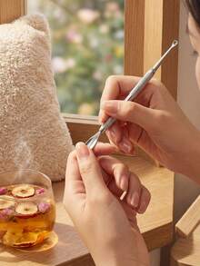 14.5cm Stainless Steel Double-Ended Ear Wax Removal Spoon, Professional Ear Cleaning Tool - Multicolor - View 5