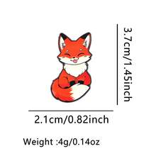 Cute Cartoon Animals Fox Enamel Pin Colorful Cats Brooch Pins Lapel Pin Badge On Backpack Clothing Accessories Jewelry Friends Gifts - Black - View 16