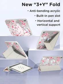Cherry Blossom Tree Pattern Tablet Case Compatible With IPad Air 11-Inch M3 2025 / M2 2024, IPad Air 5th Generation 2022 , IPad (A16) 11 Inch 11th Generation 2025,Compatible With Samsung Galaxy Tab,Kindle Paperwhite 12th Gen 2024, Clear Back ,Fashion Pattern Protective Case,Autlueomatic Sleep And Wake-Up Function, Airbag Protection, Suitable For Gifts And Office Use - Multicolor - View 6