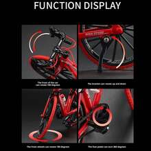 Alloy Mini Racing Car Bicycle Model - Die-Cast Metal - Realistic Details - Perfect Collectible Or Christmas/Halloween Gift - Multicolor - View 4