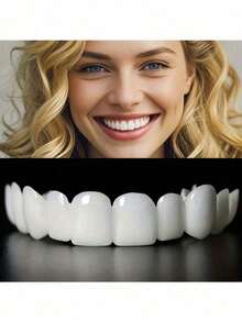 4 piezas/5 piezas Herramientas dentales, Dentaduras cosméticas cómodas y ajustables: Dientes superiores e inferiores, Crea una sonrisa segura y encantadora - Multicolor - Ver 10