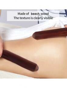 1pc Beechwood Massage Stick, Full Body Massage Rod, Scraping Stick For Meridian Massage, Abdominal Massage, Relaxation Tool - Multicolor - View 7