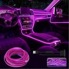 500cm/196.85in Cold Light Cable Decorative Car Interior LED Strip Ambient Lighting Car Interior Decoration Lights - A - View 1