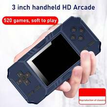 Consola de juegos portátil S8, minijuego retro nostálgico, arcade para niños, consola de juegos 520sup - Verde - Dobles - Ver 2