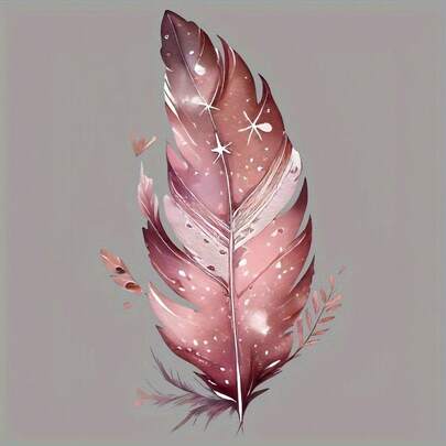 1/2/3pcs Bohemian-Style Feather Heat Transfer Stickers - Ironing DIY Stickers Suitable For T-Shirts, Backpacks And Hats; Washable And Durable