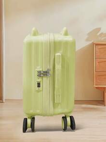 18-Inch Solid Color Handheld Luggage With Cat Ears, Large Capacity And Lightweight, Unisex - Yellow - View 2