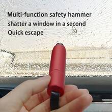 1pc Car Emergency Escape Tool, Window Breaker, Safety Hammer, Metal Car Window Breaker, Compact And Space-Saving, Quick Window Shatter! - A - View 3