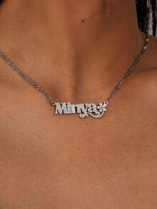 Elegant, Versatile, Fashionable, Luxurious, Simple And Noble, Youthful Beautiful Sexy Gold Petal Personalized Name Text Necklace, Birthday Gift, Customized Jewelry, Anniversary Gift, Customized Accessories, Gift For Friends, Family, Lover, Travel Outfit Silver Stylish,Fall Fashion,Casual,Contracted,Simple Custom,Personalized,Unique Ideal Gifts For Her Girlfriend,Mom,Family,Friends,Daughter,Her,Grandparents For Anniversaries,For Birthdays,For Daily Wear,For Prom,For Mother's Day,For Valentine's Day,For Graduation,For Weddings,Black,Silver,Gold,Stylish,Colorful,Vintage,Simple,Unisex,Casual,Cuties,Custom,Personalized,Unique,Ideal Gifts For Him,Ideal Gifts For Her,Her,Boyfriend,Girlfriend,Dad,Mom,Family,Friends,For Anniversaries,For Birthdays,For Graduation,For Prom,For Party - Nhiều màu - Xem 4