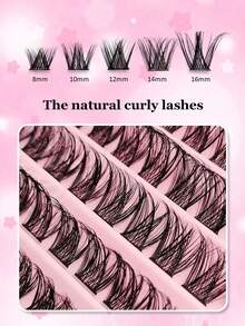 Natural Soft Handmade Segmented DIY Eyelash Extension Cluster Individual Lashes, Seamless Comfortable Eyelashes - Black - View 5