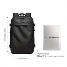 Travel Backpack Vacuum Compression Laptop Backpack 17 Inch Extended Large Capacity Backpack Hiking Business Backpack - Gray - View 3