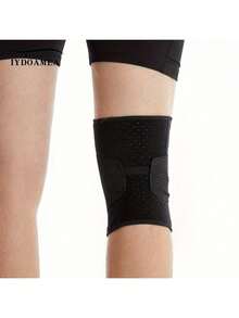 IYDoaMea 1PC Knee Compression Wrap Brace - Breathable Adjustable Knee Support With Side Stabilizers, Anti-Slip Sleeve For Men Women, Joint Pain Relief & Injury Recovery, Ideal For Sports Fitness Daily Wear (Order A Size Up) - Black - View 5