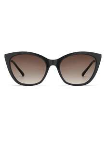 1 Paar Damen Schwarze Katzenaugen PC Rahmen Personalisierte Metallbügel Straßen-Stil Vintage Mode Brille - Schwarz - Übersicht 4