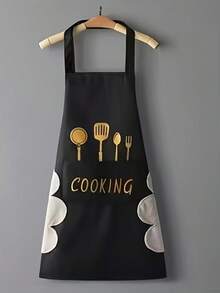 Waterproof & Oil-Proof Kitchen Apron With Pockets - Suitable For Cooking, Baking, Gardening, Waitressing Etc. Sleeveless, Dish Towel, Kitchen Use - A - View 13