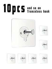 30pcs Self-Adhesive Picture Frame Hooks, Heavy Duty Wall Hooks No Drilling Required, Damage-Free Plastic Hooks For Home, Office, Photos, Posters, Frames - Multicolor - View 2