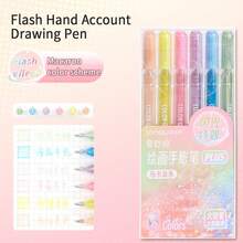 Languo 88色闪光笔，48支金属色、6支闪光效果、4支霓虹效果（16种配色），72/54/36/24色礼盒套装，超大容量金属闪光凝胶笔，1毫米笔尖，精美绘画日记荧光笔，适合艺术家和初学者，是送给男孩/女孩学生、返校季和教师奖励的绝佳礼物。 - 多色 - 查看 16